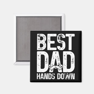 Der beste Vater macht die Handdruckfahnen von Klei Magnet