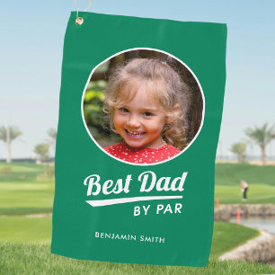 Der beste Vater nach Par Custom Kid's Foto Name gr Golfhandtuch