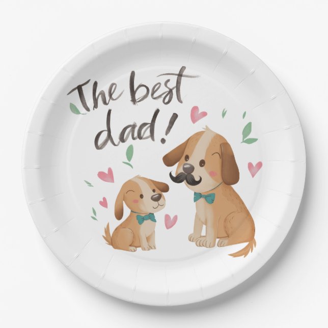 Der beste Vater Pappteller (Vorderseite)