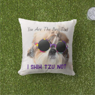 Der beste Vater Shih Tzu Nicht niedlich lustiges H Kissen