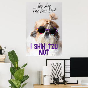 Der beste Vater Shih Tzu Nicht niedlich lustiges H Poster