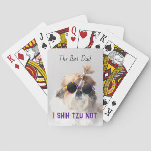 Der beste Vater Shih Tzu Nicht niedlich lustiges H Spielkarten