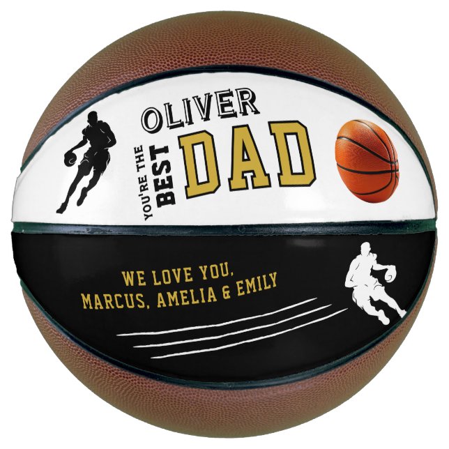 Der beste Vater Silhouette Pater Keepake Basketball (Vorderseite)