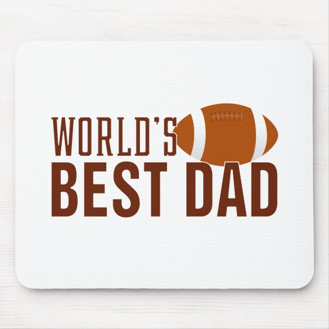 Der beste Vater Typografie Football der Welt | Mau Mousepad (Vorne)