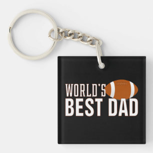 Der beste Vater Typografie Football der Welt   Sch Schlüsselanhänger