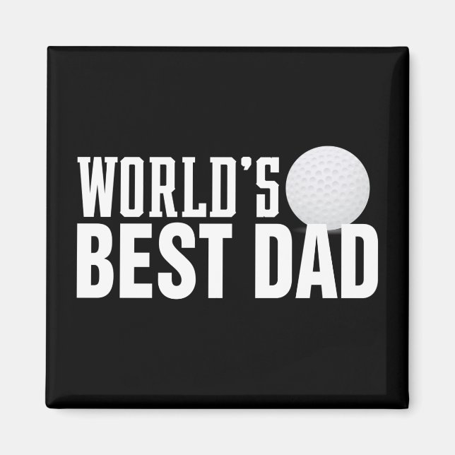 Der beste Vater Typografie Golf der Welt | Magnet (Vorne)