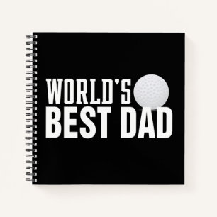 Der beste Vater Typografie Golf der Welt   Notizbu Notizbuch