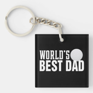 Der beste Vater Typografie Golf der Welt   SCHLÜSS Schlüsselanhänger
