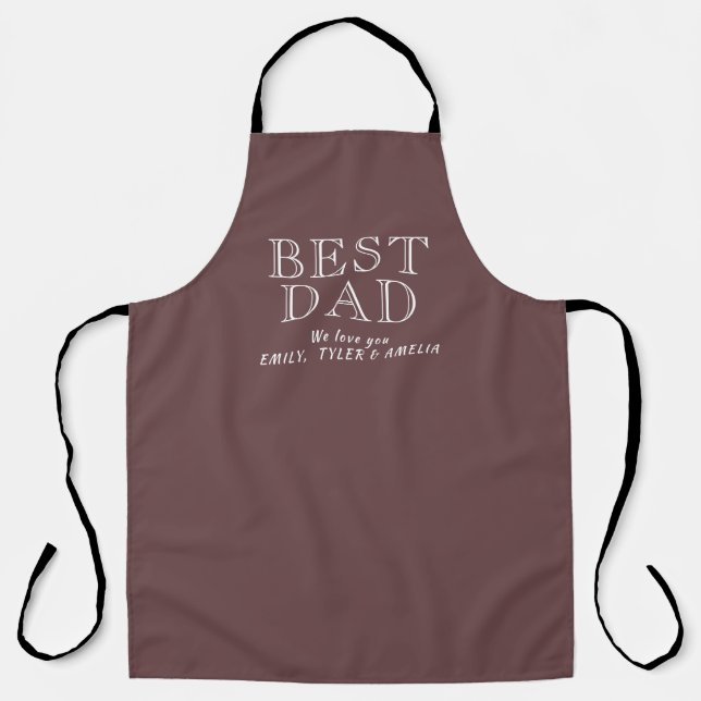Der beste Vater Typografie Vatertag Schürze (Vorderseite)