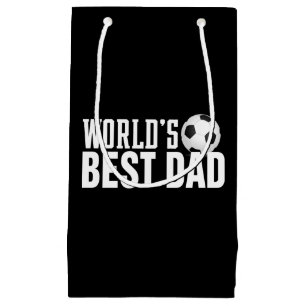 Der beste Vater-Typografy-Fußball der Welt   Gesch Kleine Geschenktüte