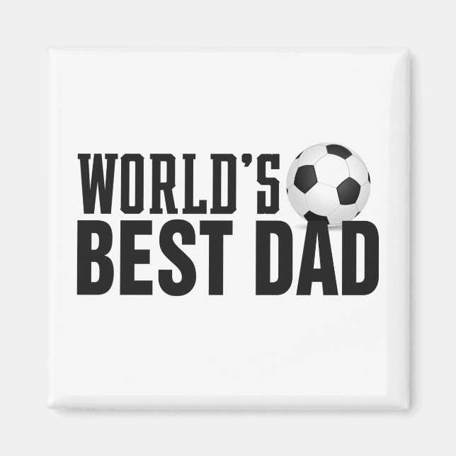 Der beste Vater-Typografy-Fußball der Welt | Magne Magnet (Vorne)