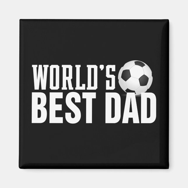 Der beste Vater-Typografy-Fußball der Welt | Magne Magnet (Vorne)