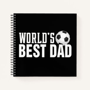 Der beste Vater-Typografy-Fußball der Welt Noteb Notizbuch