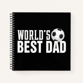 Der beste Vater-Typografy-Fußball der Welt | Notiz Notizbuch