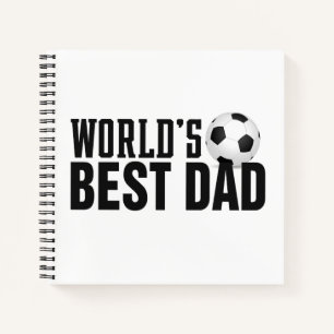 Der beste Vater-Typografy-Fußball der Welt   Notiz Notizbuch
