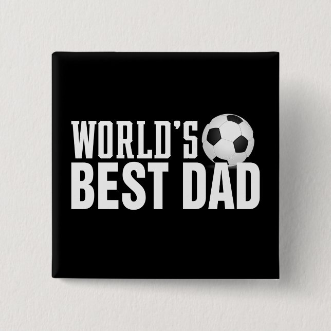 Der beste Vater-Typografy-Fußball der Welt | Schal Button (Vorderseite)