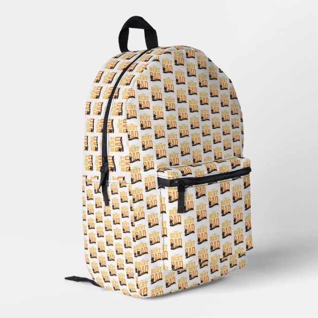 Der beste Vater überhaupt Bedruckter Rucksack (Rückseitige Ecke links)