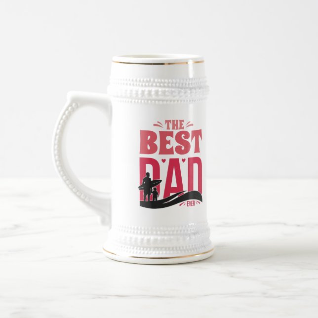 Der beste Vater überhaupt Bierglas (Links)
