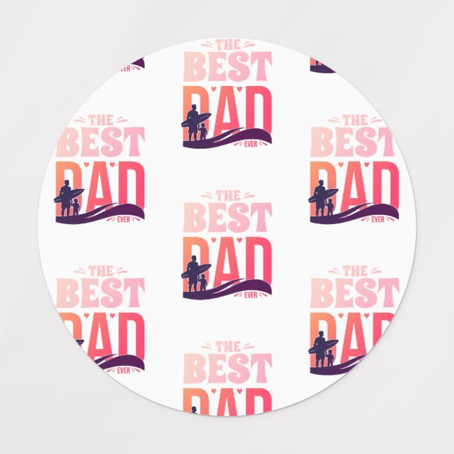 Der beste Vater überhaupt Etiketten (Design 1)
