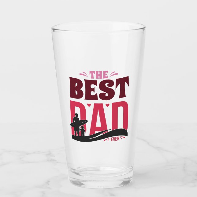 Der beste Vater überhaupt Glas (Vorderseite)
