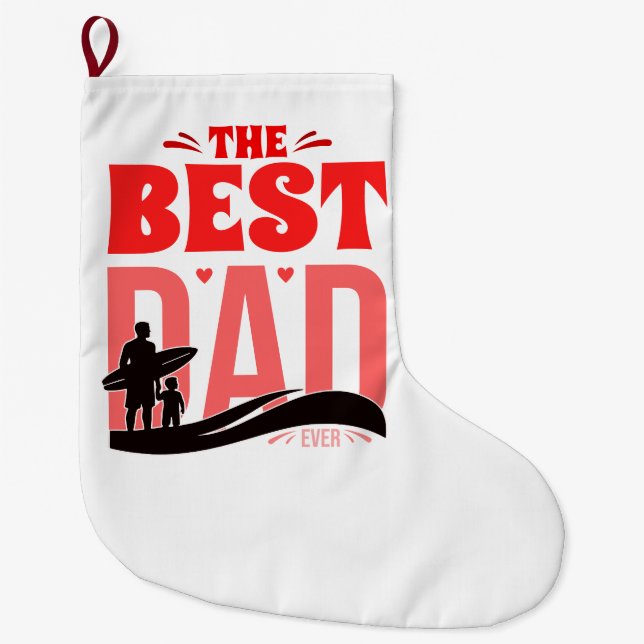 Der beste Vater überhaupt Großer Weihnachtsstrumpf (Vorderseite)