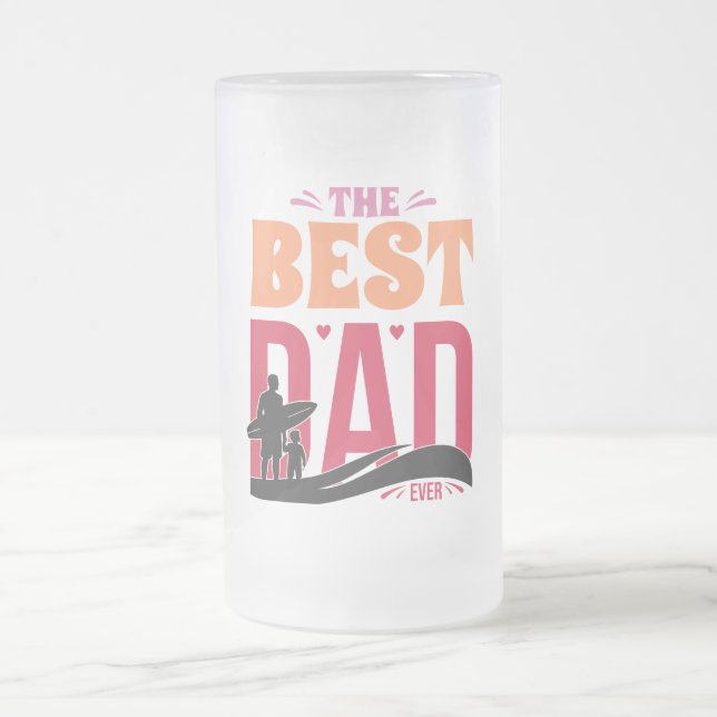 Der beste Vater überhaupt Mattglas Bierglas (Mittel)