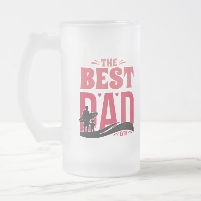 Der beste Vater überhaupt Mattglas Bierglas (Links)