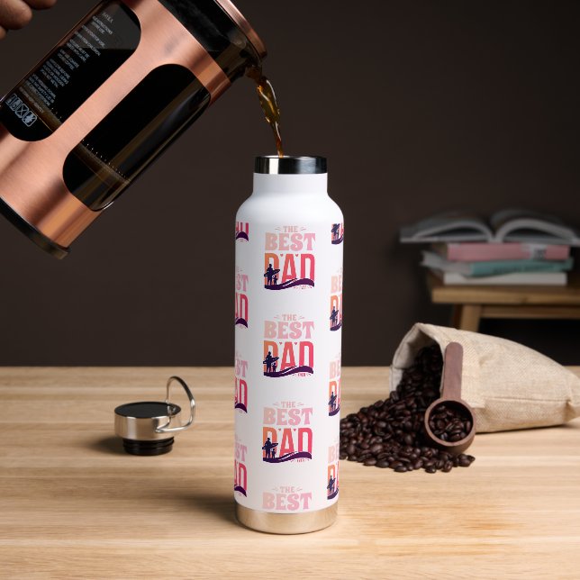Der beste Vater überhaupt Trinkflasche (Kaffee)