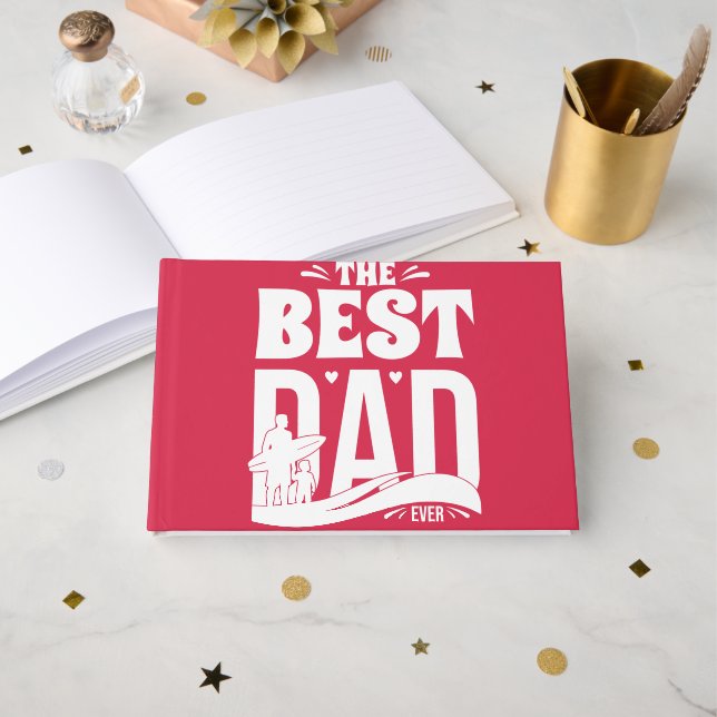 Der beste Vater überhaupt - Vater und Kind Gästebuch (Vorderseite Offen)