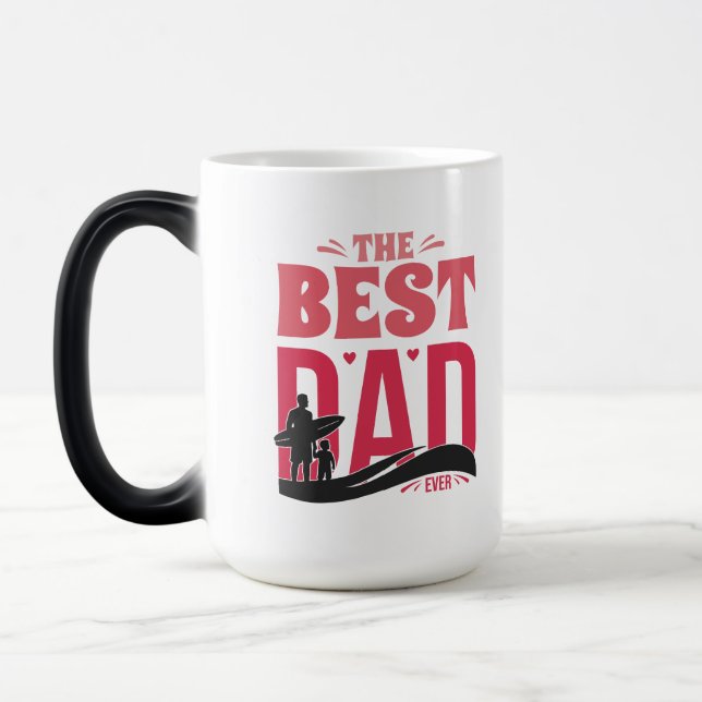 Der beste Vater überhaupt Verwandlungstasse (Links)