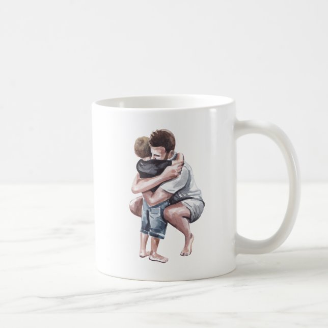 Der beste Vater und das beste Son Hugging der Welt Kaffeetasse (Rechts)