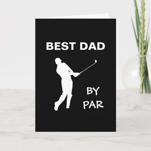 Der beste Vater von Par Golf Daddy Golfer Pun Vate Karte (Vorderseite)