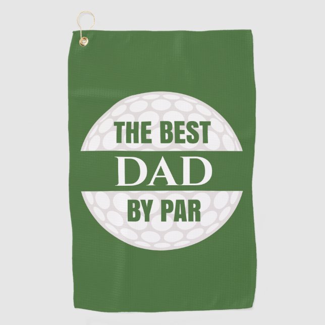 Der beste Vater von Par Golfers Funny Pub Golfhandtuch (Vorderseite)
