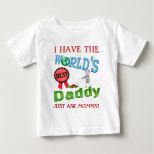 Der beste Vatertag Vater- Baby T-shirt