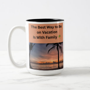 Der beste Weg, in den Urlaub zu fahren, ist mit de Zweifarbige Tasse