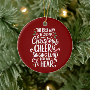 Der beste Weg, um Weihnachtsfreude zu verbreiten E Keramik Ornament