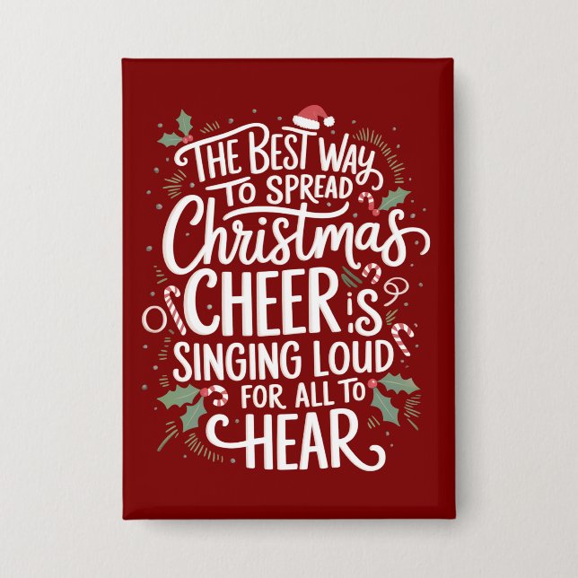 Der beste Weg, Weihnachten zu einem heiteren Urlau Button (Vorderseite)