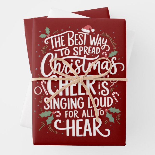 Der beste Weg, Weihnachten zu einem heiteren Urlau Geschenkpapier Set (Beispiel)