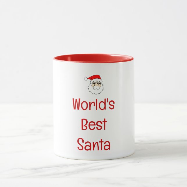 Der beste Weihnachtsmann der Welt in Rot Tasse (Zentrum)