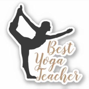 Der beste Yoga-Lehrer Aufkleber