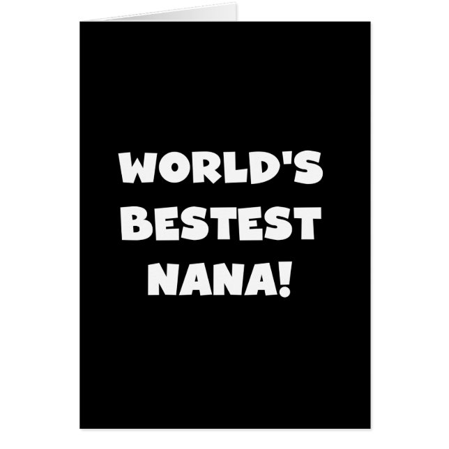 Der Bestest Nana der Welt Schwarzweiss-T-Shirts (Vorne)