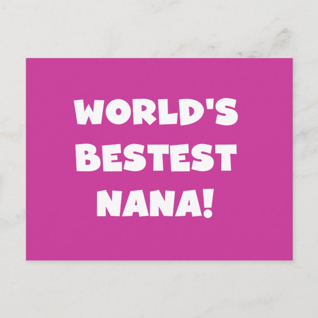 Der Bestest Nana der Welt Schwarzweiss-T-Shirts Postkarte (Vorderseite)