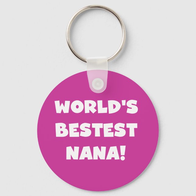 Der Bestest Nana der Welt Schwarzweiss-T-Shirts Schlüsselanhänger (Vorderseite)