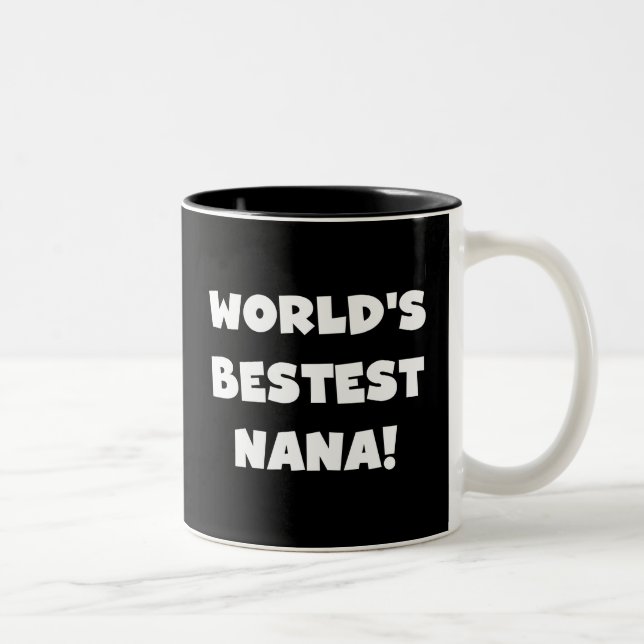 Der Bestest Nana der Welt Schwarzweiss-T-Shirts Zweifarbige Tasse (Rechts)