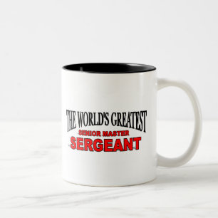 Der bestste ältere Vorlagensergeant der Welt Zweifarbige Tasse