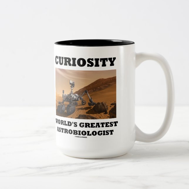 Der bestste Astrobiologist der Neugier-Welt Zweifarbige Tasse (Rechts)