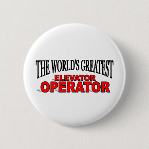 Der bestste Aufzugsbediener der Welt Button