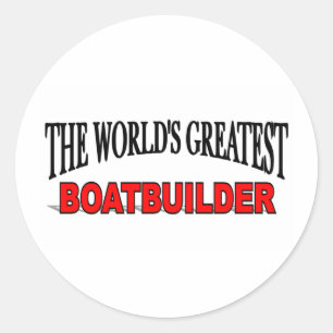 Der bestste Bootsbauer der Welt Runder Aufkleber
