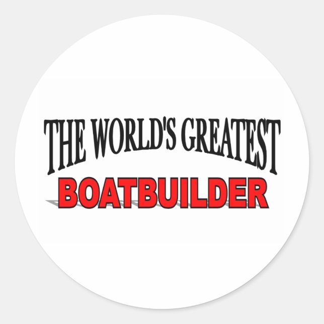 Der bestste Bootsbauer der Welt Runder Aufkleber (Vorderseite)