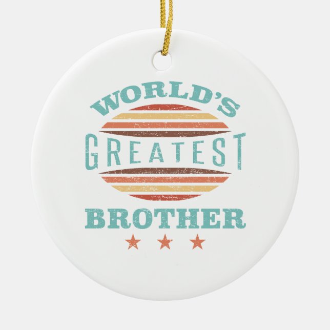 Der Bestste Bruder der Welt Keramik Ornament (Vorne)